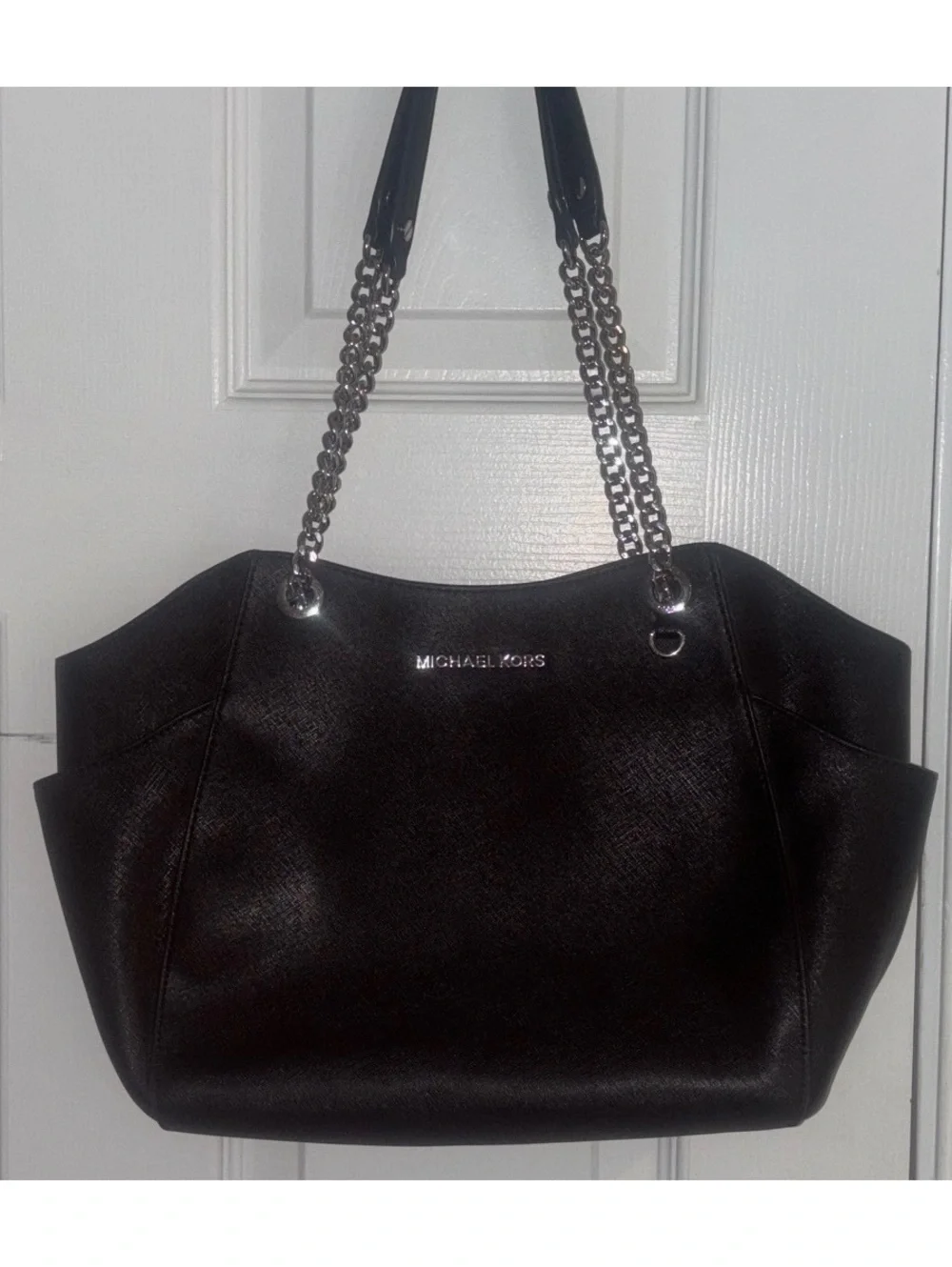 Michael Kors Black Saffiano Leather Shoulder Tote Bag